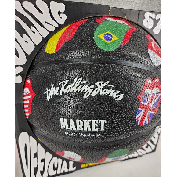 MARKET X THE ROLLING STONES WORLDWIDE OFFICIAL BASKETBALL 29.5" REGULATION SIZE - Picture 2 of 4